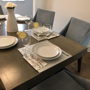 Custom Wood Table with matching bench